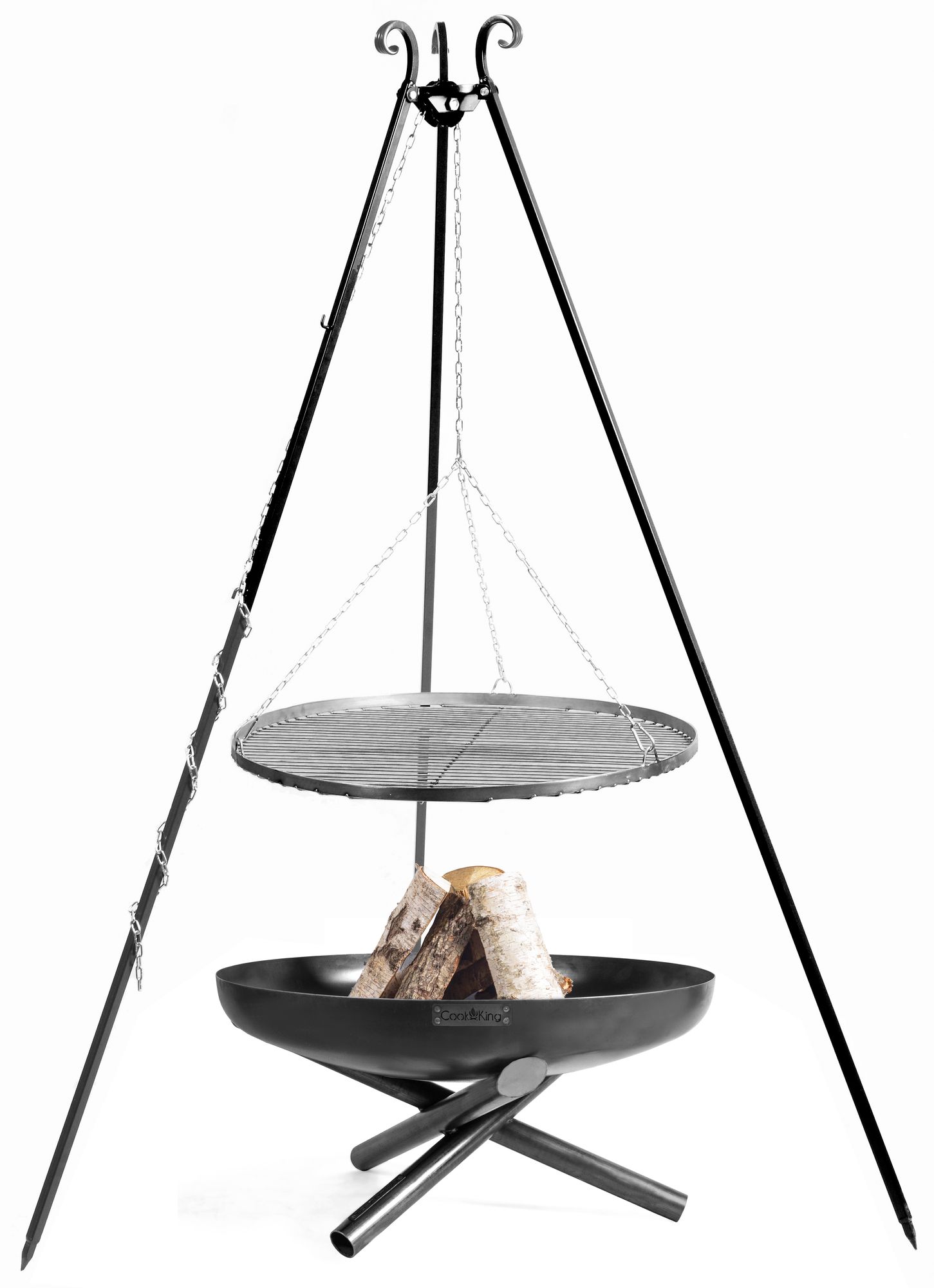 Well Home Treppiede BBQ Con Catena E Griglia In Acciaio